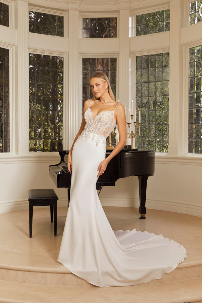 Wedding Gown Fit & Flare MELROSE CASABLANCA 2568 – Moloty Bridal