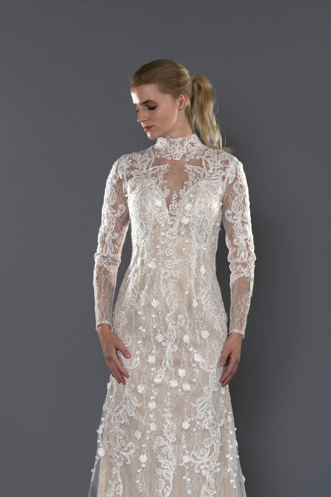 Wedding Gown Fit & Flare Moloty A182