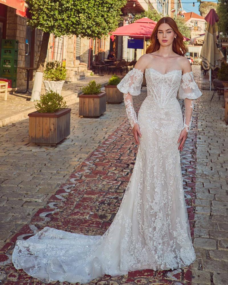 Wedding Gown Sheath Calla Blanche Maggie LA25118 – Moloty Bridal