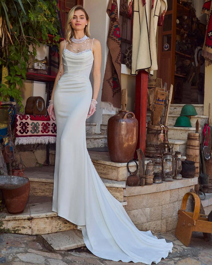 Wedding Gown Sheath Calla Blanche Raina LA25120